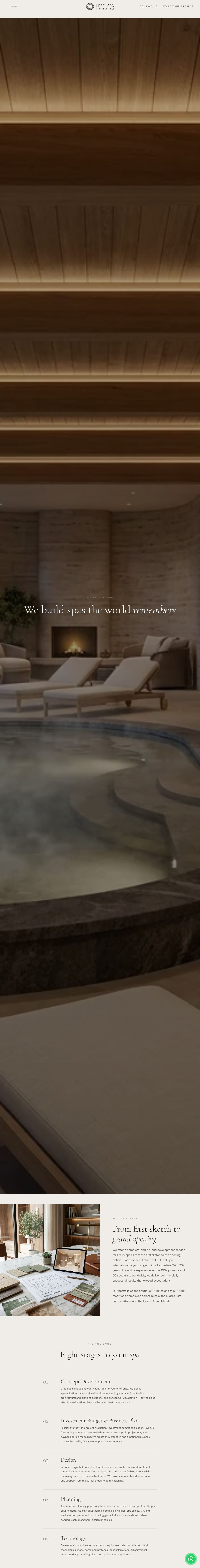 Полный скриншот страницы услуги SPA Development